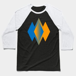 Orange-Blue Diamonds Baseball T-Shirt